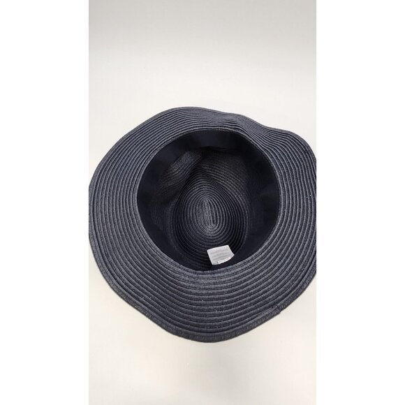 Madewell Packable Fedora Straw Hat Navy M/L - Picture 5 of 12